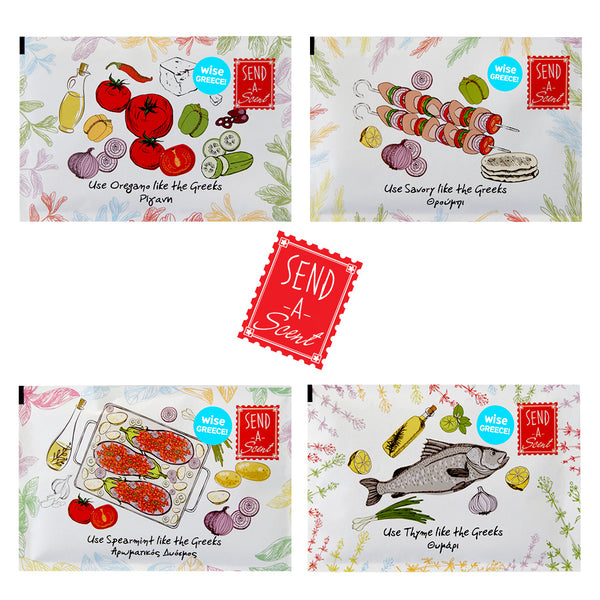 POSTCARDS SEND A SCENT (SET OF 4 HERBS)