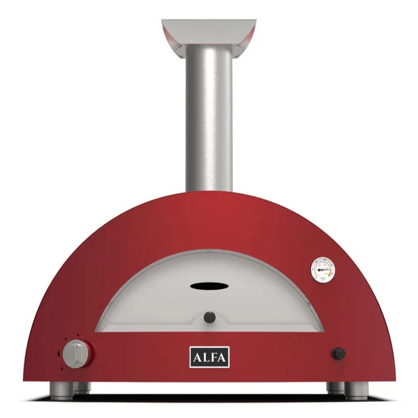 Alfa MODERNO 2 Pizza Oven - BUNDLE (Cover-Hybrid Kit-Pizza Peel Set) Antique Red