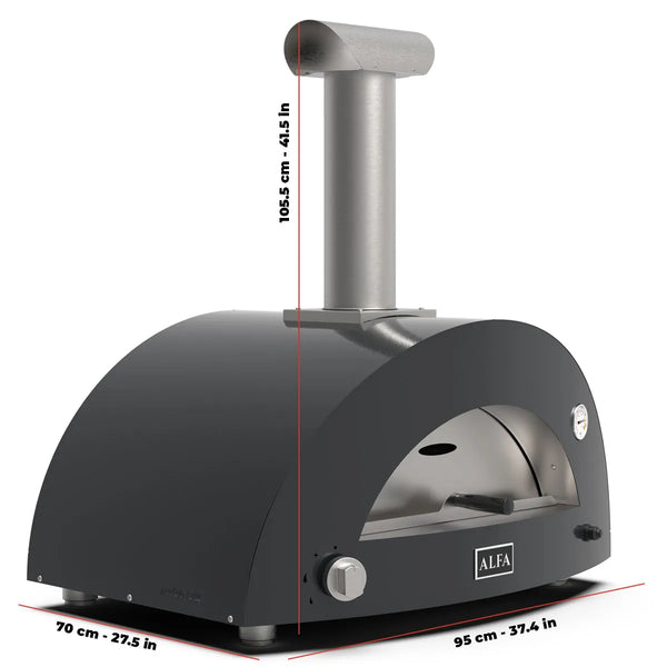 Alfa MODERNO 2 Pizza Oven - Ardesia Grey (+Hybrid Kit)