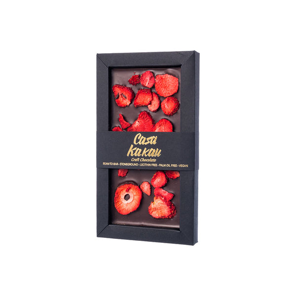 CRAFT, BEAN-TO-BAR CHOCOLATE WITH FREEZE-DRIED STRAWBERRIES