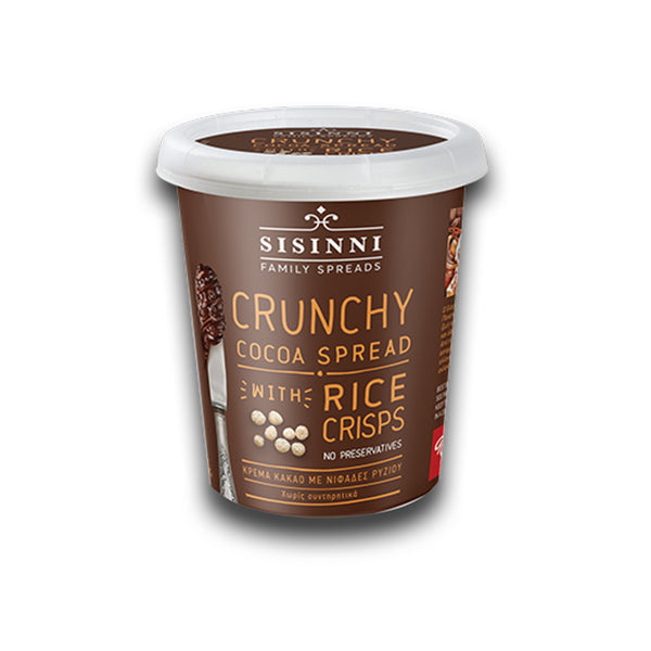 CRUNCHY COCOA SPREAD WITH RICE CRISPS