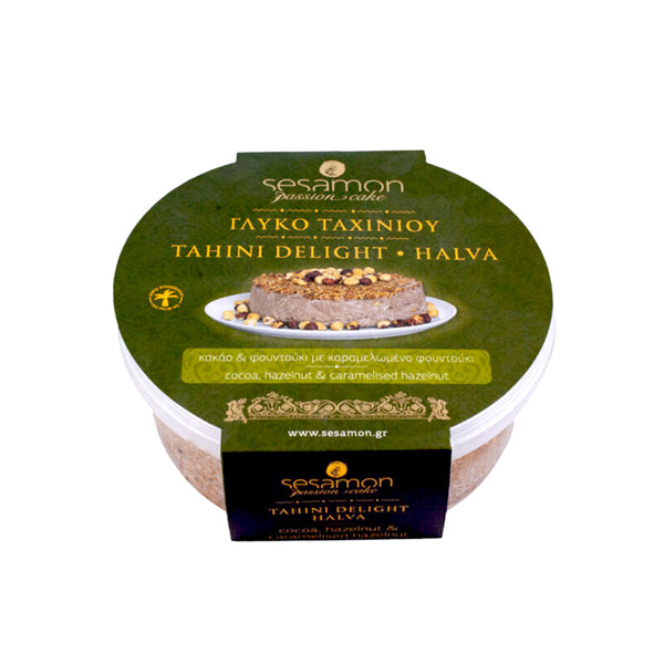 TAHINI DELIGHT-HALVA WITH CARAMELISED HAZELNUT